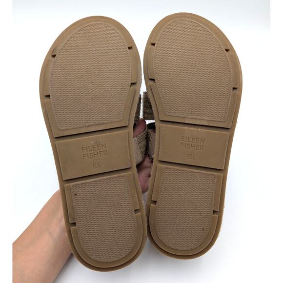 Eileen Fisher Mayla Jute Wedge Espadrille Sandal Women's Natural Size US6.5 EU37 - Picture 8 of 11